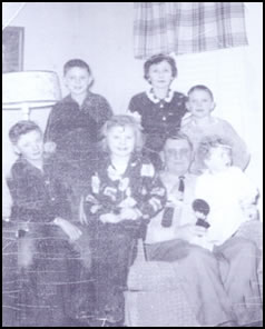 The Cliff and Eva Bucher Family 1956 B: Dale, Clint, Eva, Lyle 